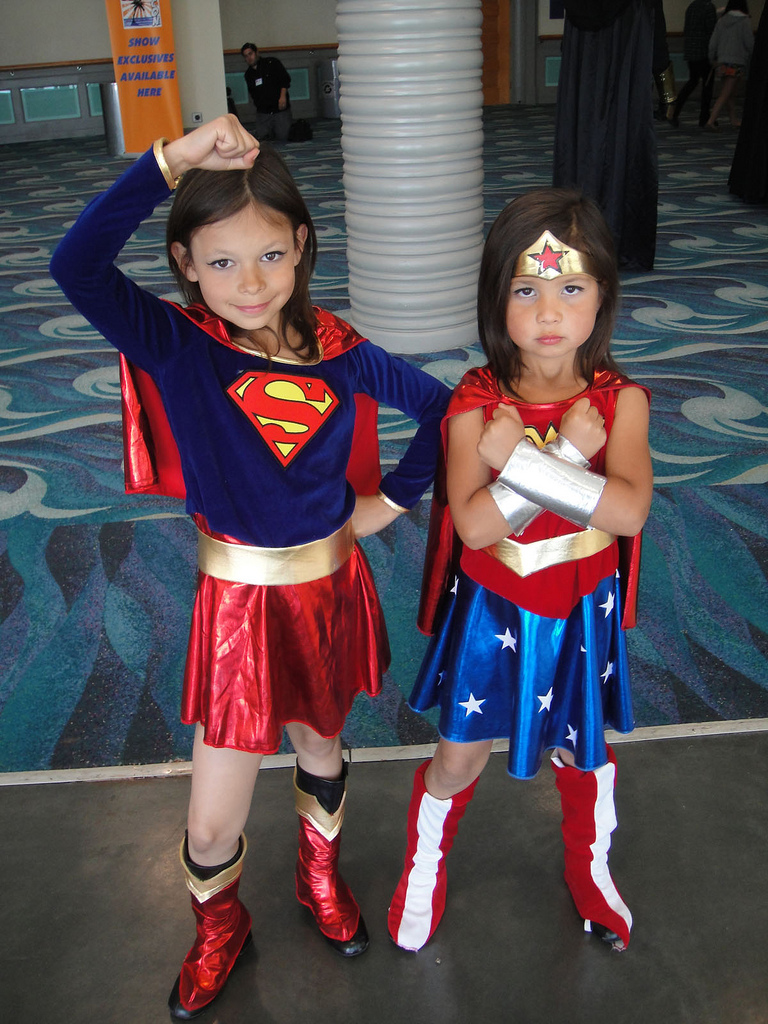 Girls love superhero dress up too!