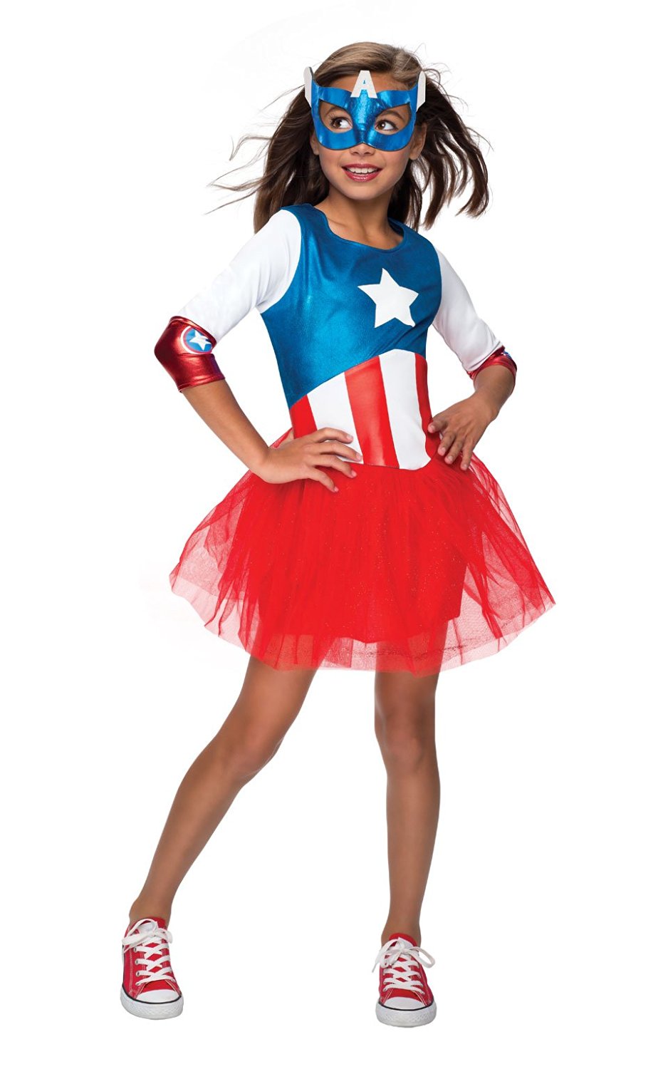 Captain America Costume For Girls - www.kidslovedressup.com