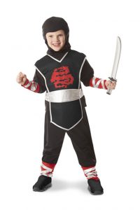 Black and Red Ninja Costume for Boys