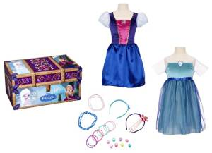 The Disney Frozen Dress Up Trunk Review - on www.kidslovedressup.com - Is this dress up set worth buying? Disney dress up set, princess sets, dress up clothes frozen, princess gowns set, princess dress up trunk