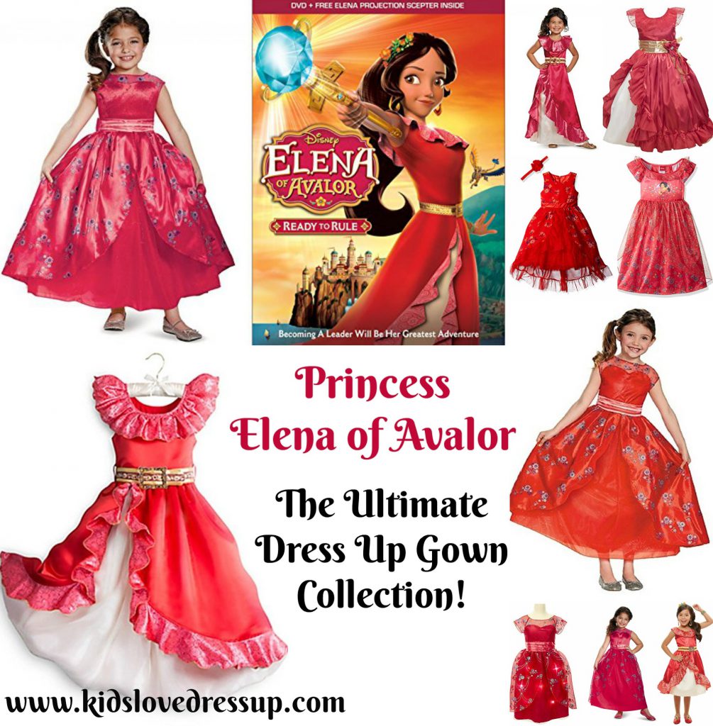 This is the Ultimate Elena of Avalor Costume Collection for little girls who want to dress up like the spunky and beautiful Princess Elena! SO HARD TO PICK JUST ONE! princess elena gowns, princess elena of avalor costumes, dress up elena of avalor, elena of avalor dress up, elena costumes, princess elena of avalor dress up gowns, Disney princess costume, Disney princesses, princess dress up, princess costumes, red princess, Spanish princess