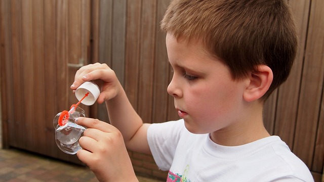 Blowing Bubbles - A great activity for 4 year olds