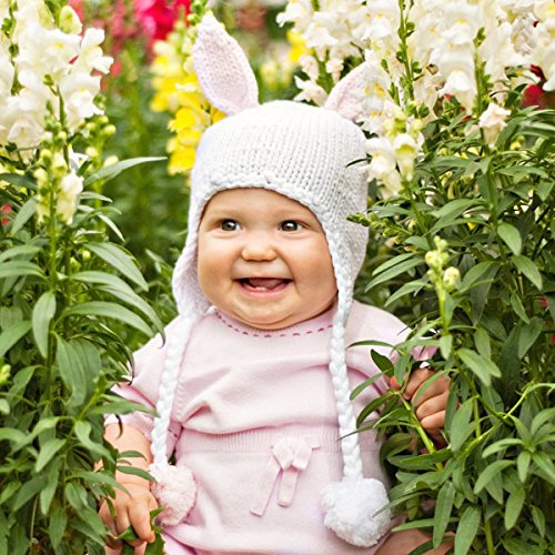 Bunny Hat for Baby - it's perfect for an easter photo shoot! Comes in blue or pink ears!
