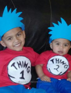 Dr. Seuss Costume Ideas for Kids - Thing 1 and Thing 2 Homemade Costumes for Kids