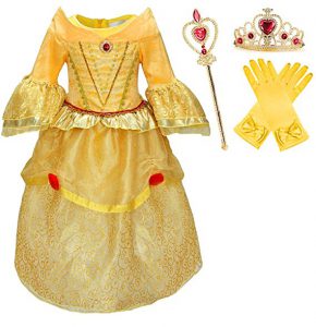 Beauty and the Beast - Belle's yellow gown by Romy's Collection - www.kidslovedressup.com