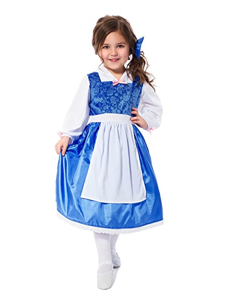 Beauty and the Beast costumes for girls - Belle's blue dress! www.kidslovedressup.com