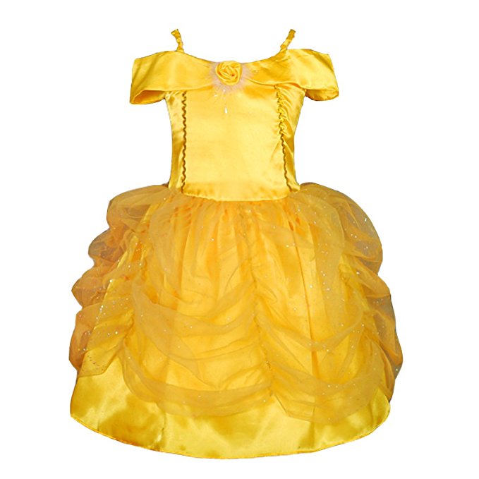 Beauty and the Beast yellow ball gown - Beauty and the Beast costumes for kids - www.kidslovedressup.com