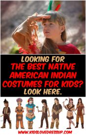 Here are the best Native American Indian Costumes For Kids! Indian princess costumes, indian maiden costumes, girls indian outfits, boys warrior costumes, indian boy costumes, indian kids costumes!